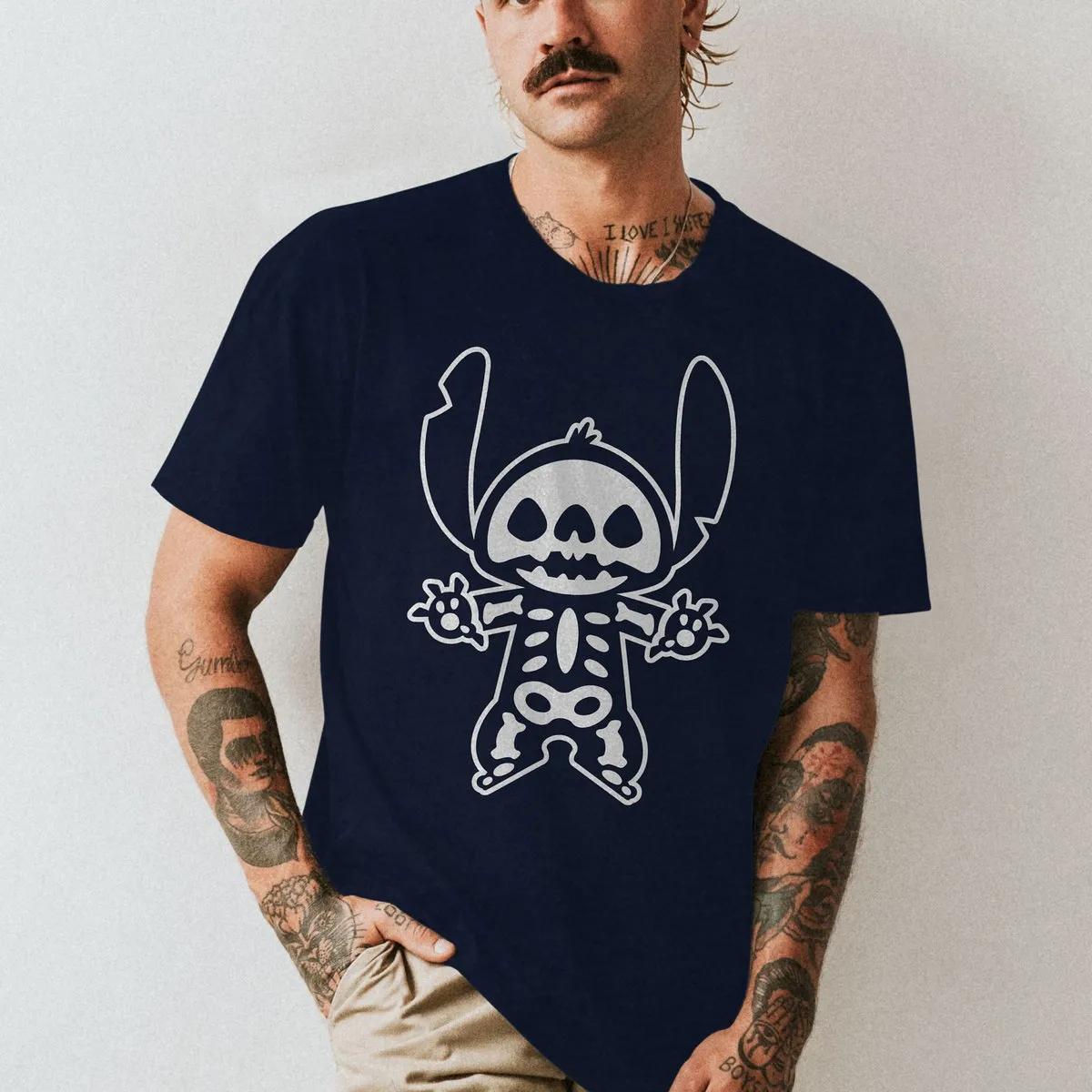 Stitch Halloween Skeleton Disney Shirt 1 1