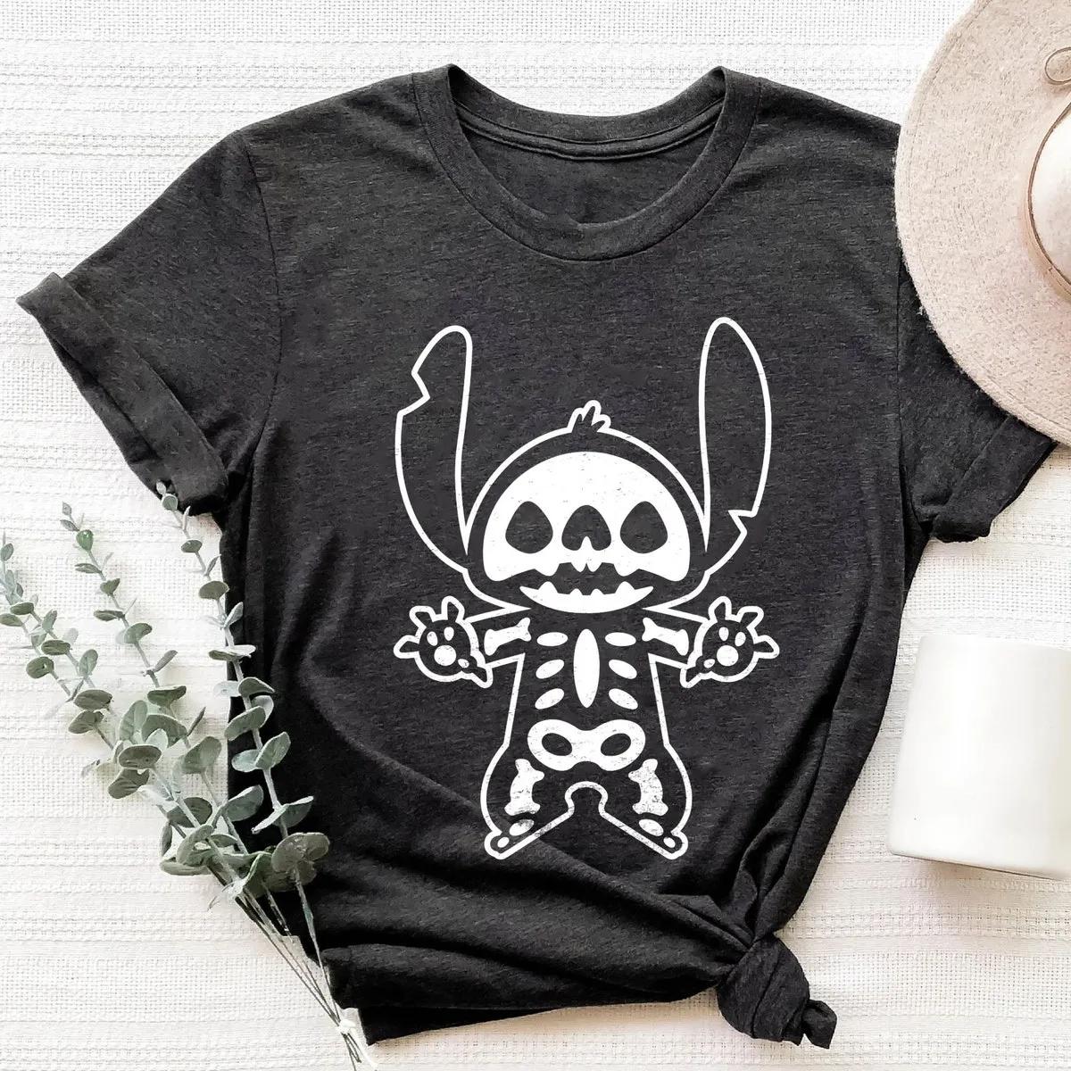 Stitch Halloween Skeleton Disney Shirt 3 1