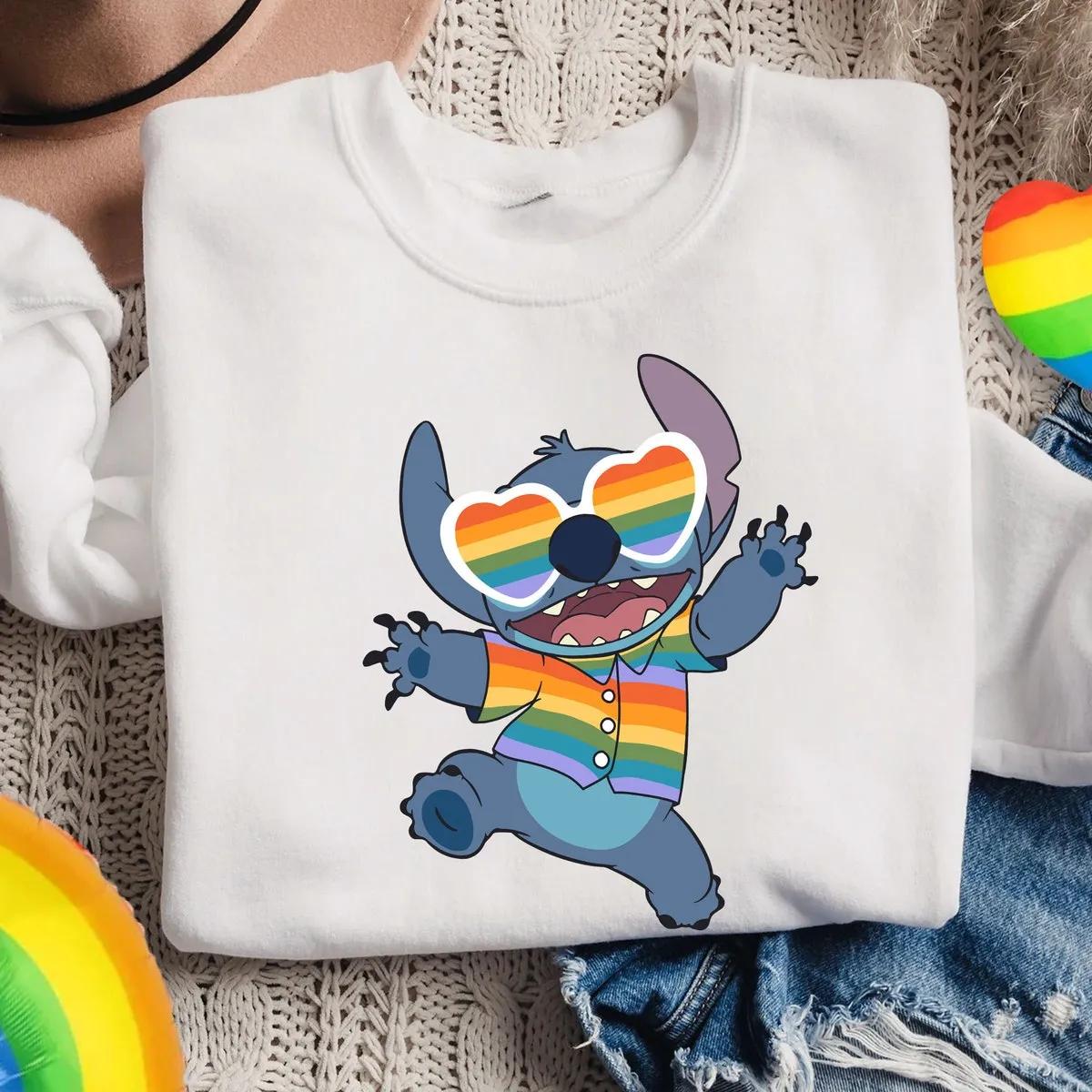 Stitch Hawaii Rainbow LGBT Shirt 1