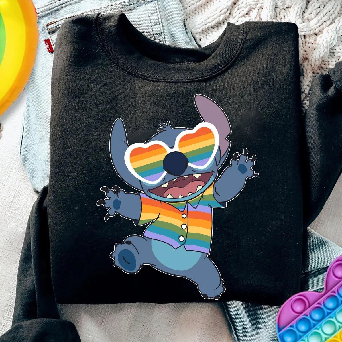 Stitch Hawaii Rainbow LGBT Shirt 2