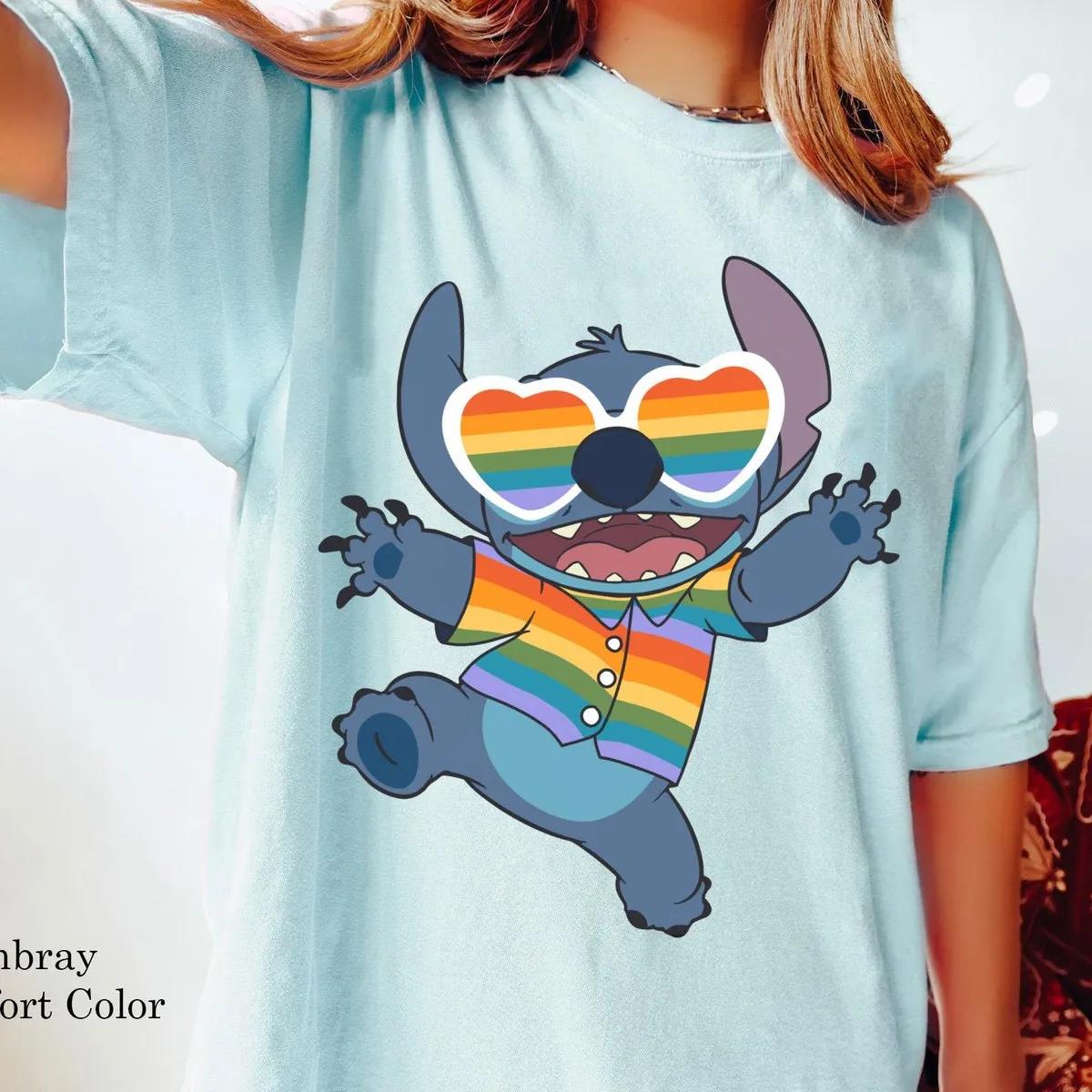 Stitch Hawaii Rainbow LGBT Shirt 5