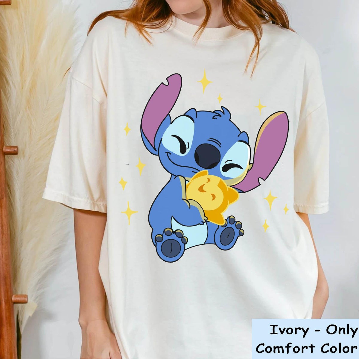 Stitch Hugging Wish Star Disney Shirt 2