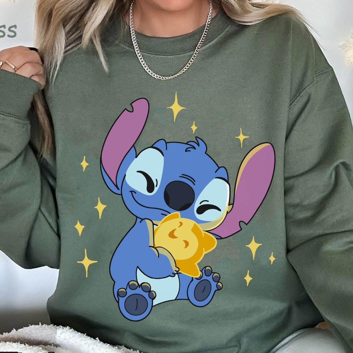 Stitch Hugging Wish Star Disney Shirt 3