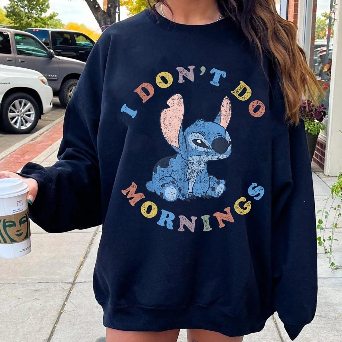 Stitch I Dont Do Mornings Shirt Lilo And Stitch Tee 5