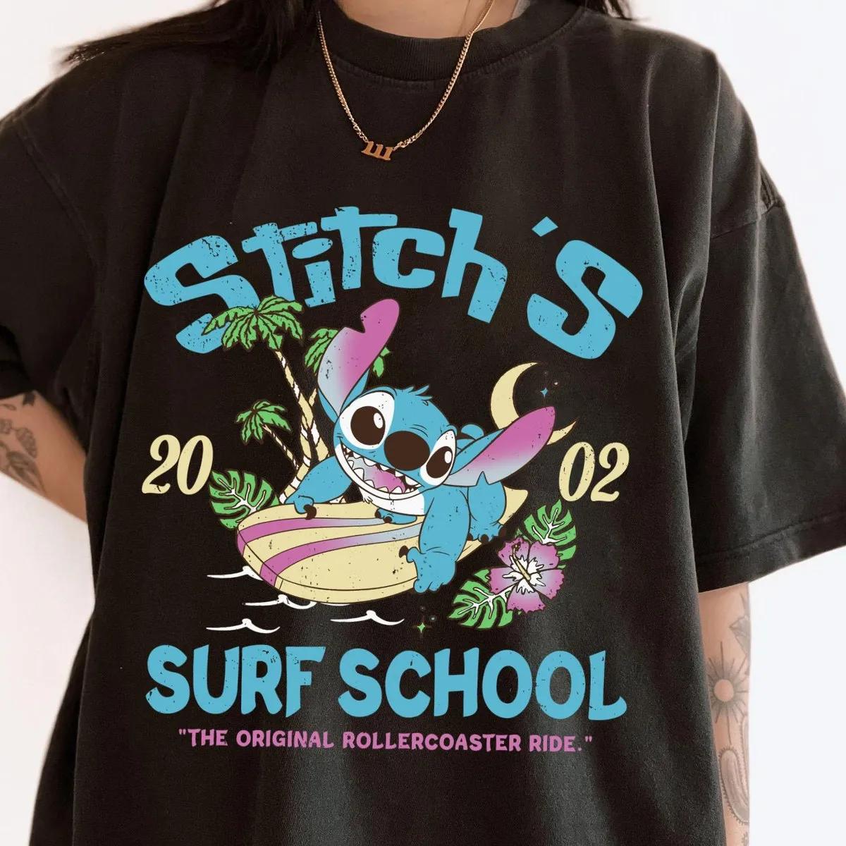 Stitchs Surf School Shirt Lilo And Stitch Tee 1