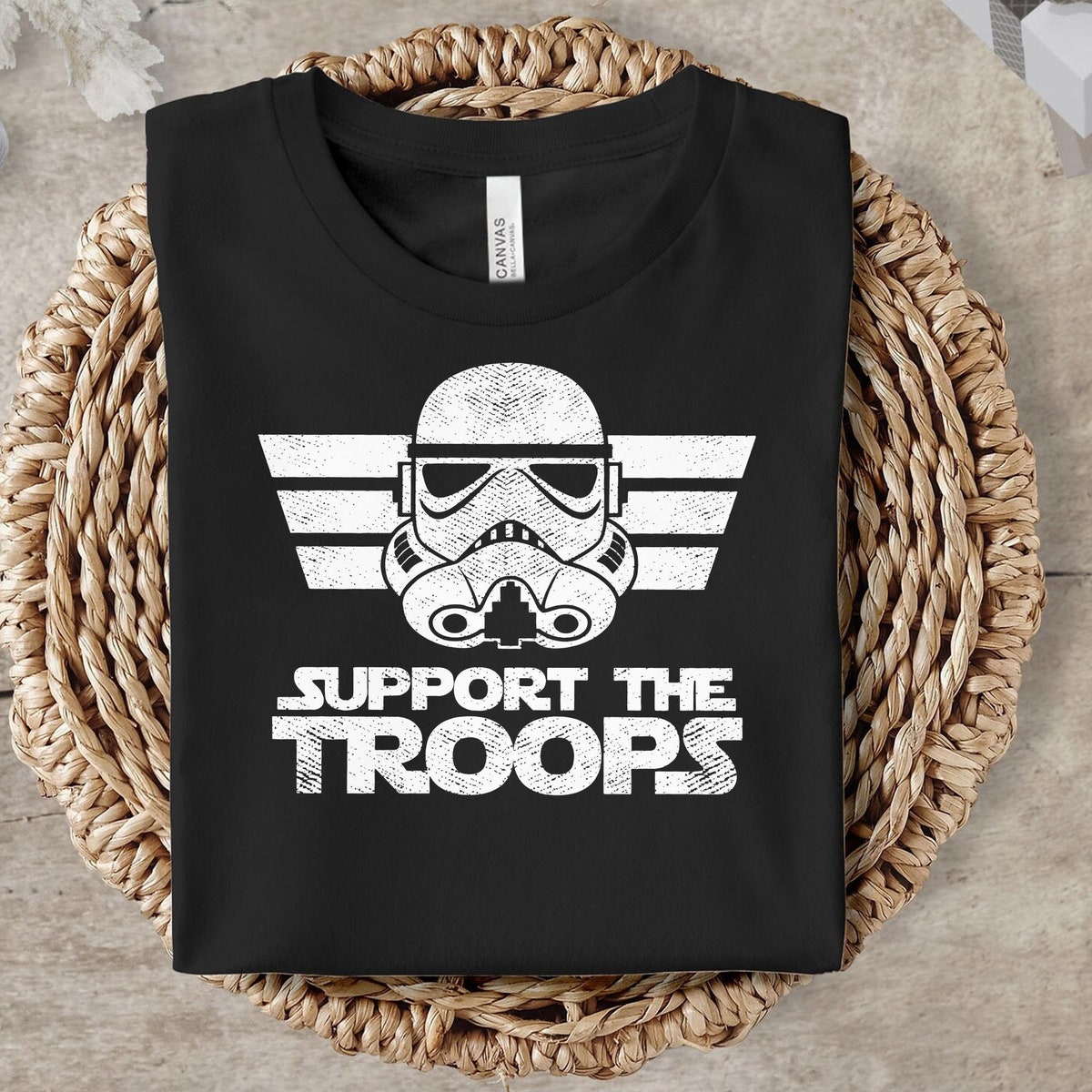 Support The Troops Shirt Storm Trooper Grunge Tee 3 1