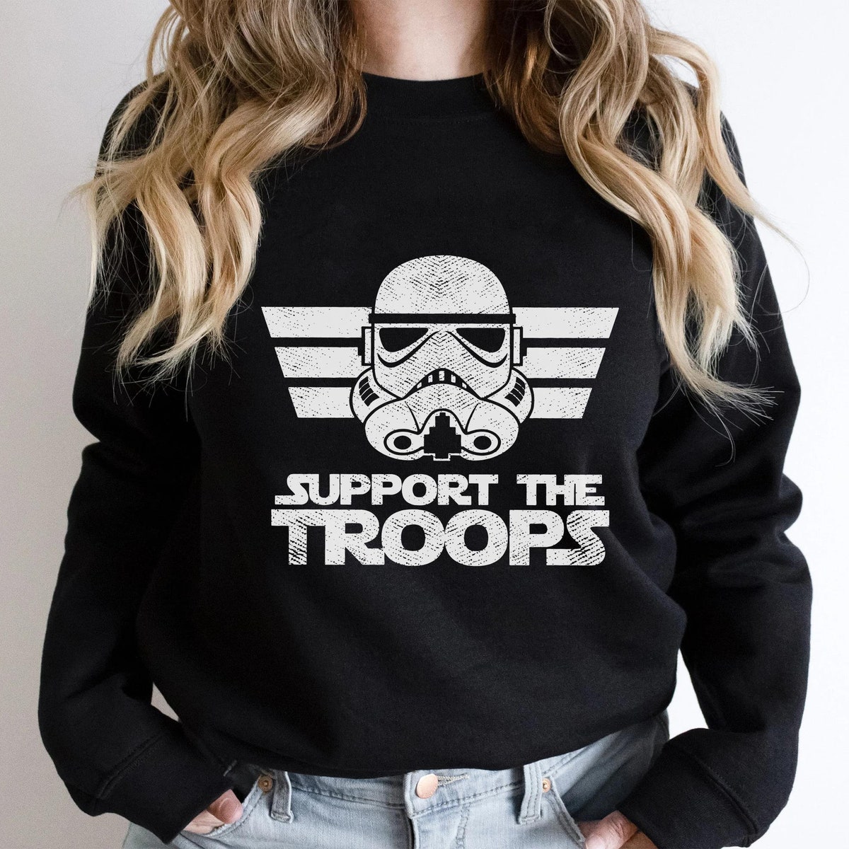 Support The Troops Shirt Storm Trooper Grunge Tee 4 1