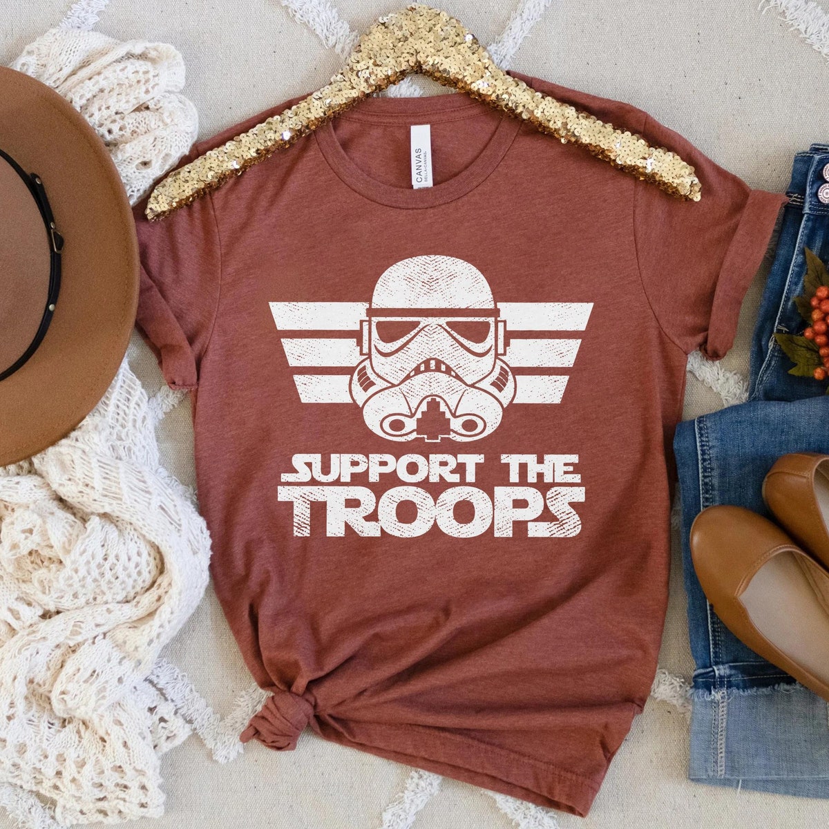 Support The Troops Shirt Storm Trooper Grunge Tee 5 1