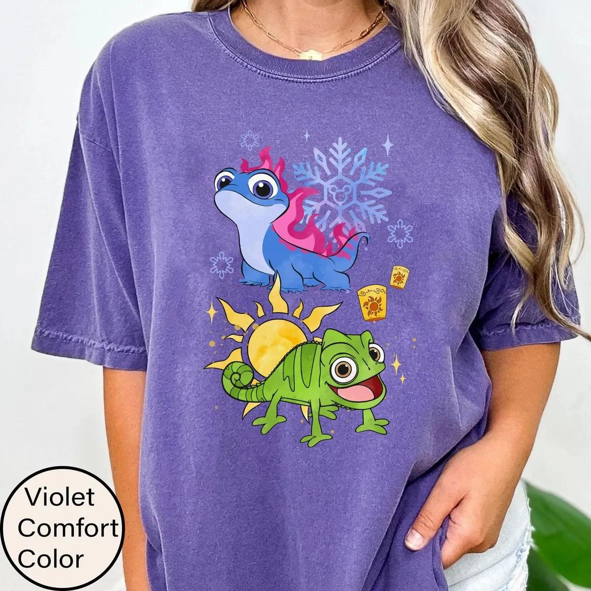 Tangled Pascal Lantern Sun And Frozen Bruni Snow Shirt 6