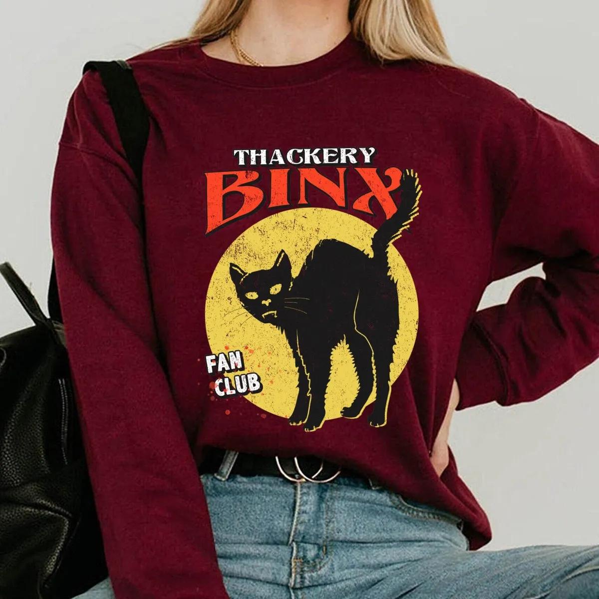 Thackery Binx Fan Club Shirt Halloween Black Cat Tee 4