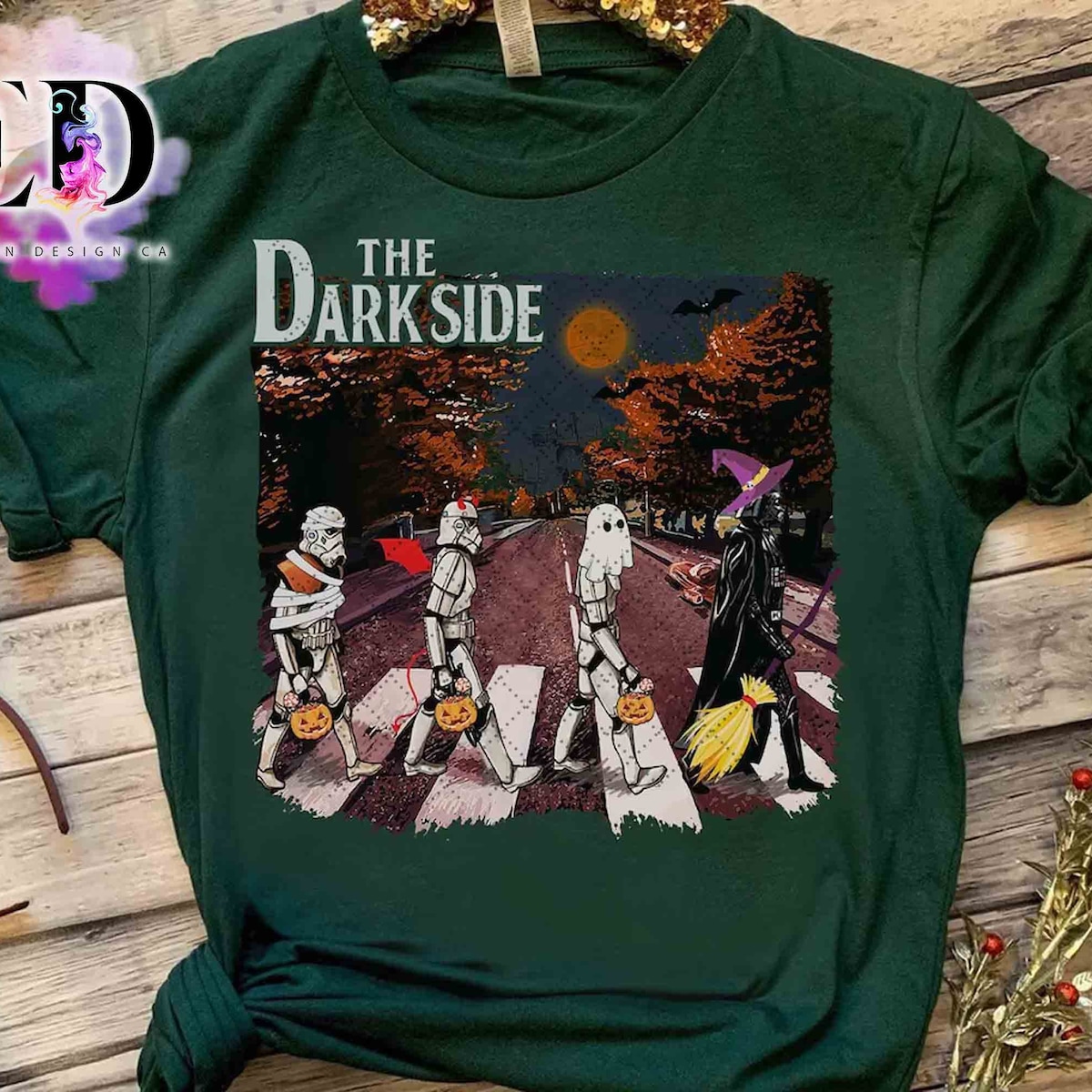 The Dark Side Darth Vader And Stormtrooper Abbey Road Halloween Costume Shirt 3