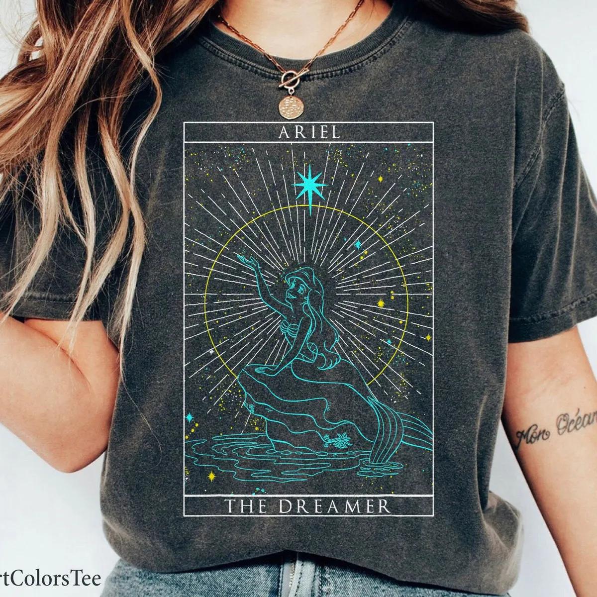 The Little Mermaid Ariel The Dreamer Tarot Card Shirt 1