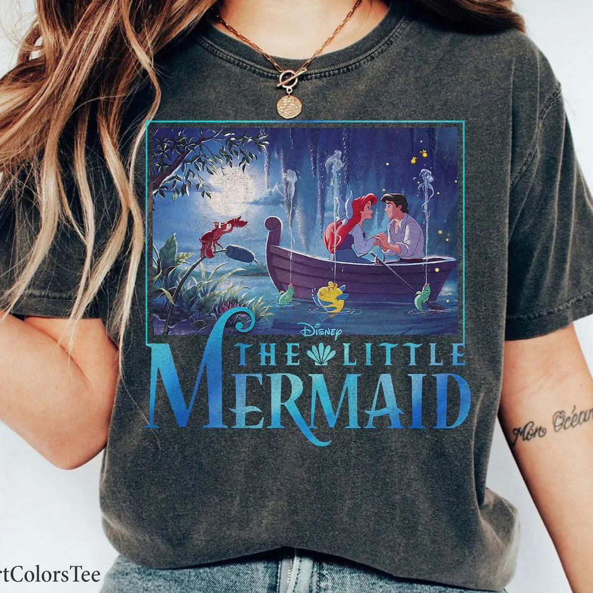 The Little Mermaid Ariel and Eric Grotto Portrait Shirt 2 1