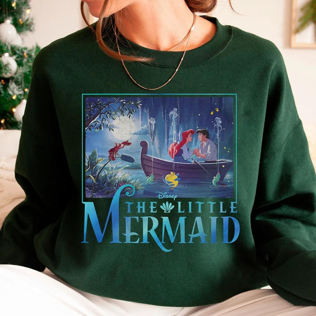 The Little Mermaid Ariel and Eric Grotto Portrait Shirt 4 1