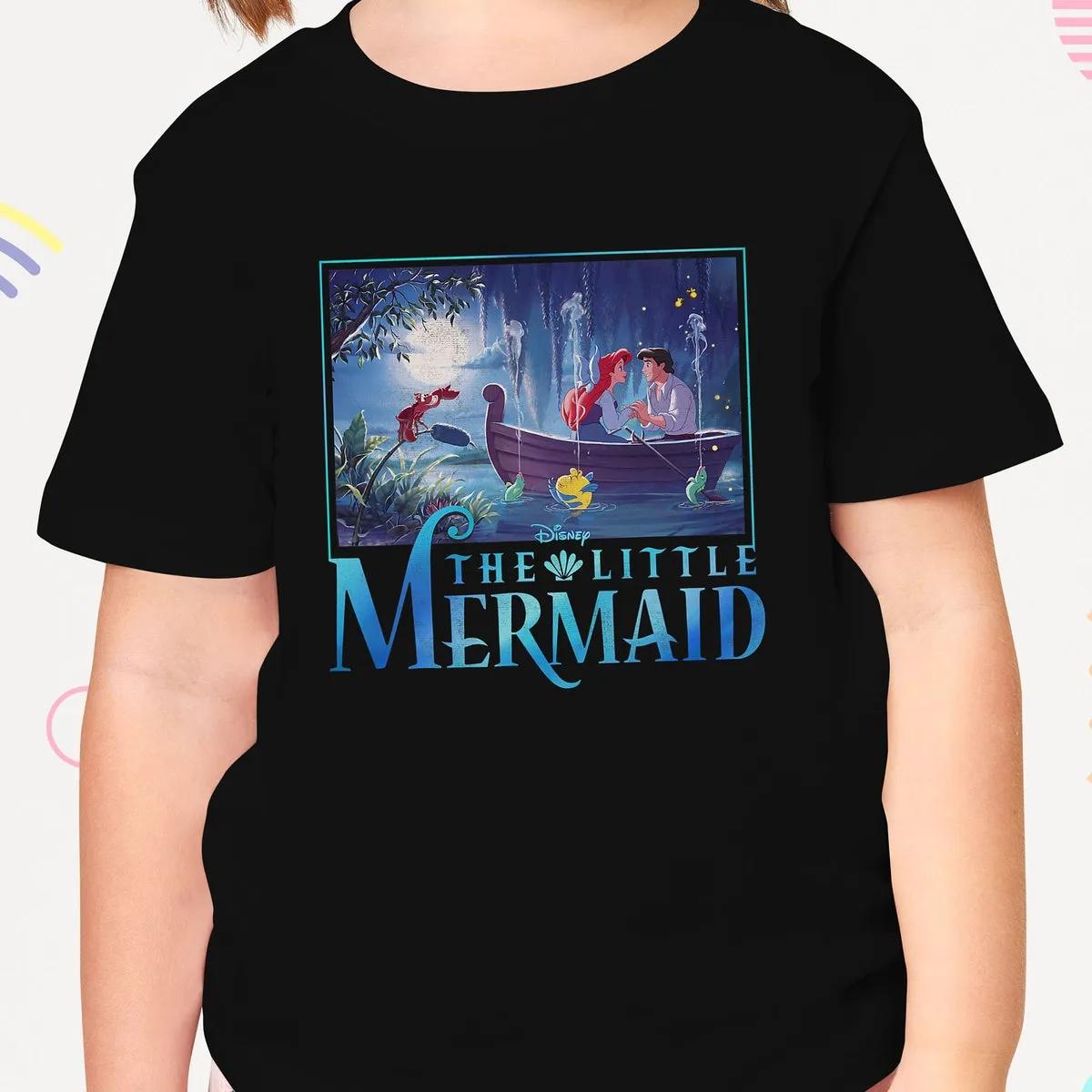 The Little Mermaid Ariel and Eric Grotto Portrait Shirt 5 1