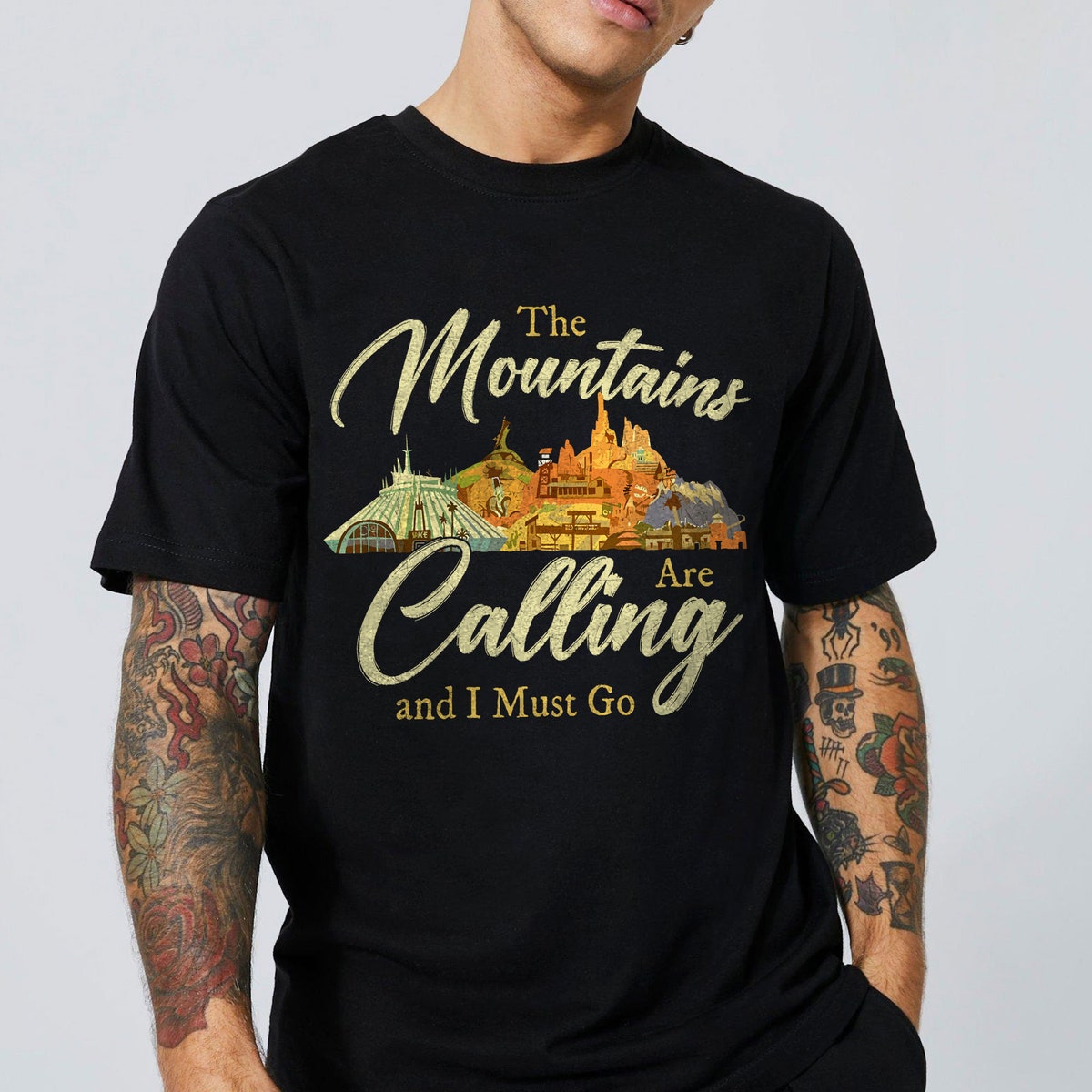 The Mountains Are Calling and I Must Go Thunder Space Splash Shirt 3 1