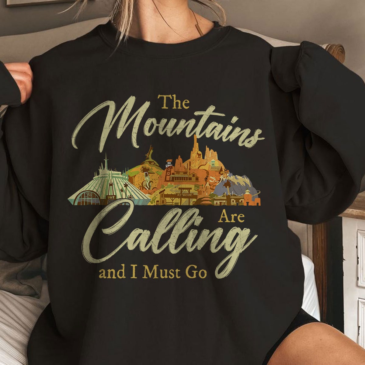 The Mountains Are Calling and I Must Go Thunder Space Splash Shirt 5 1