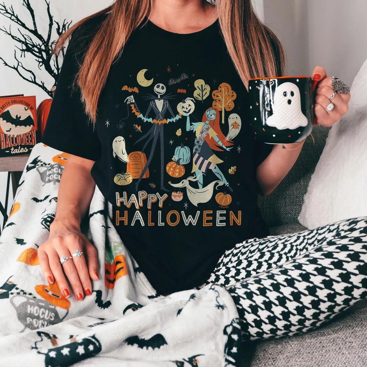 The Nightmare Before Christmas Jack and Sally Halloween Shirt 4