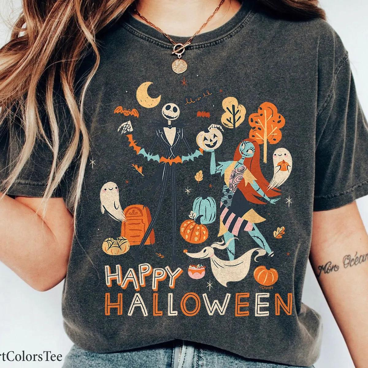 The Nightmare Before Christmas Jack and Sally Halloween Shirt 5