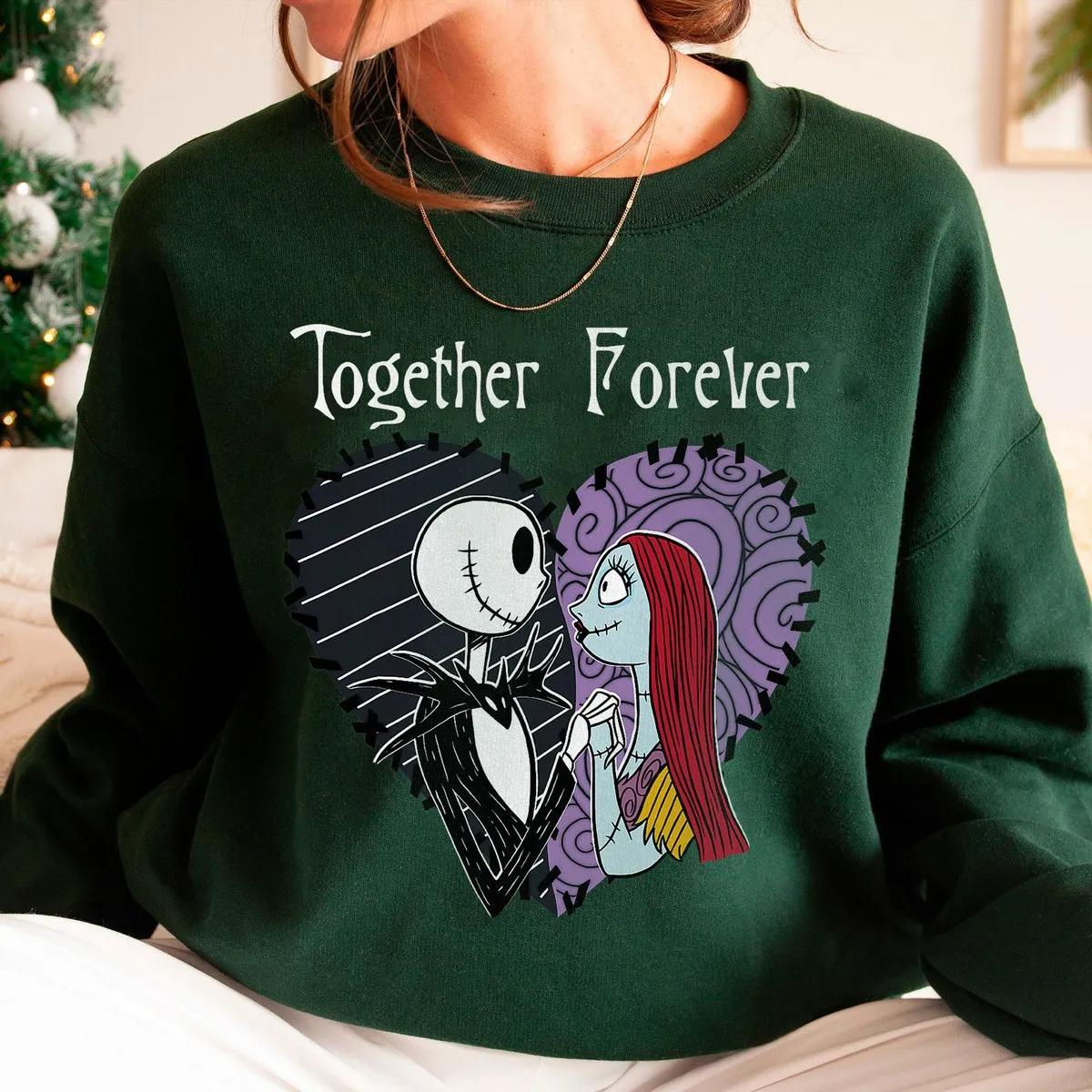 The Nightmare Before Christmas Jack and Sally Together Halloween Shirt 6