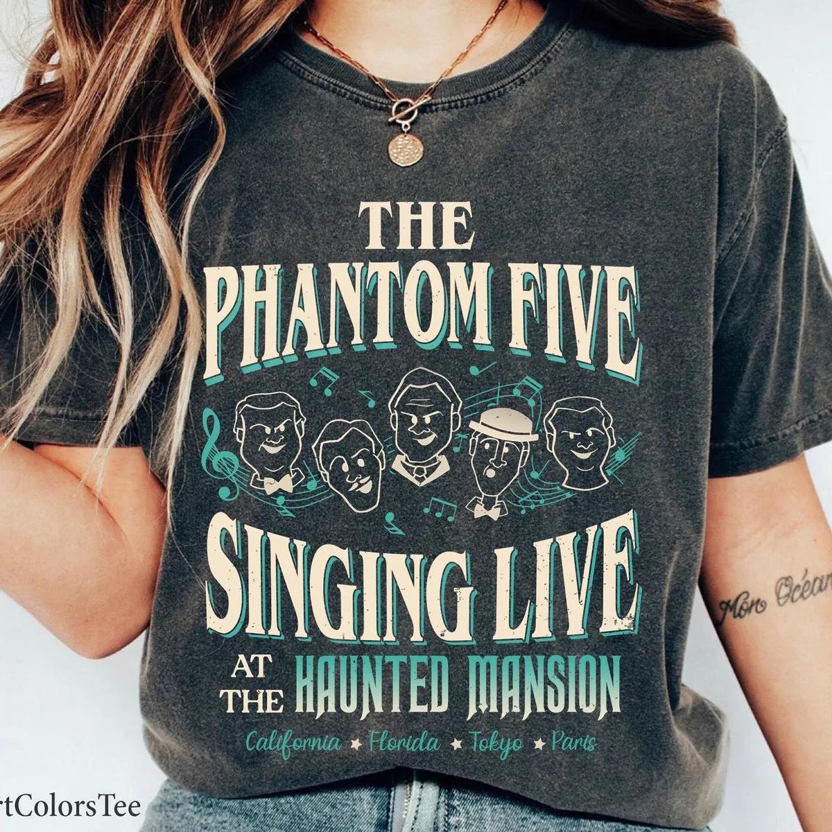 The Phantom Five Singing live at The Haunted Mansion Shirt 2 1