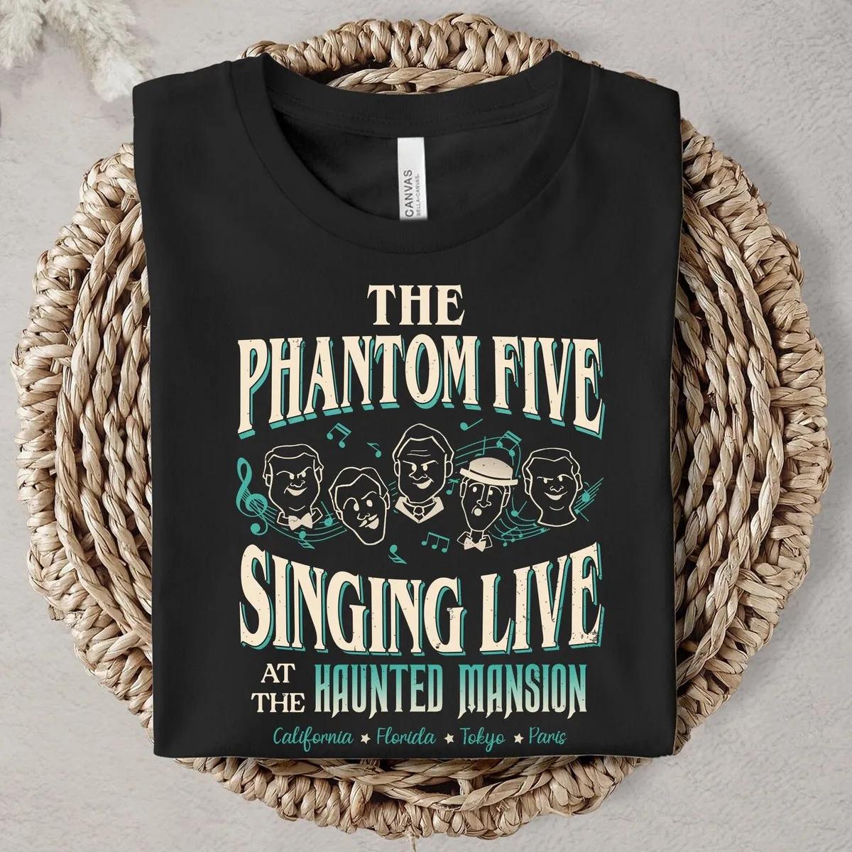 The Phantom Five Singing live at The Haunted Mansion Shirt 3 1