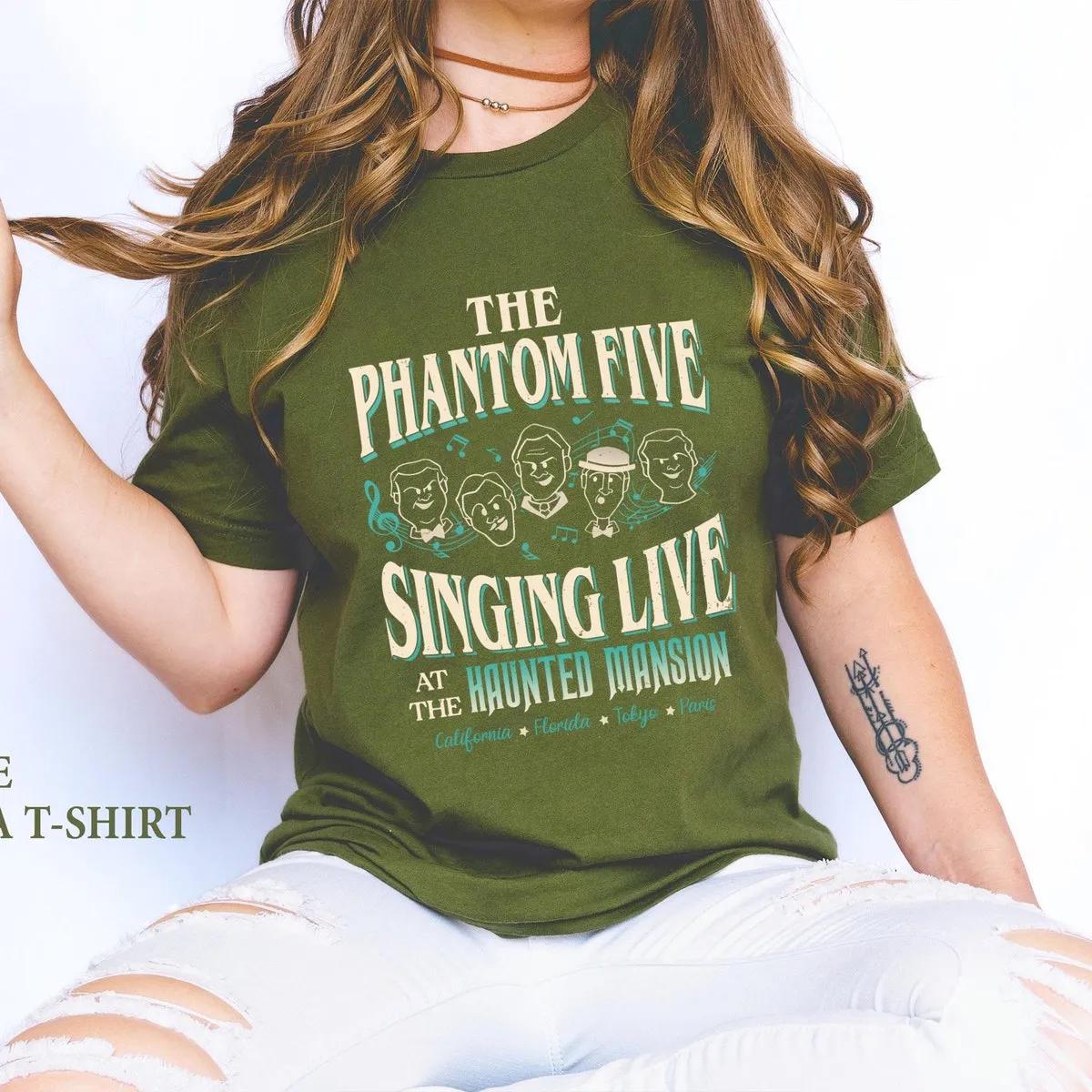 The Phantom Five Singing live at The Haunted Mansion Shirt 4 1