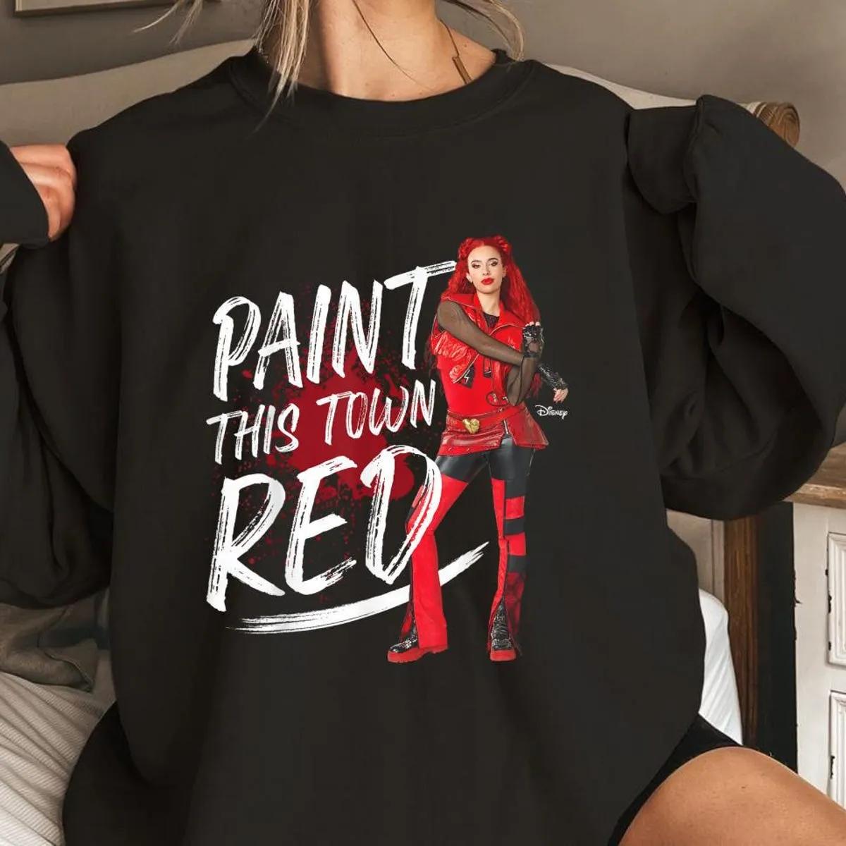 The Rise of Red Paint This Town Descendants 4 Disney Shirt 1 1