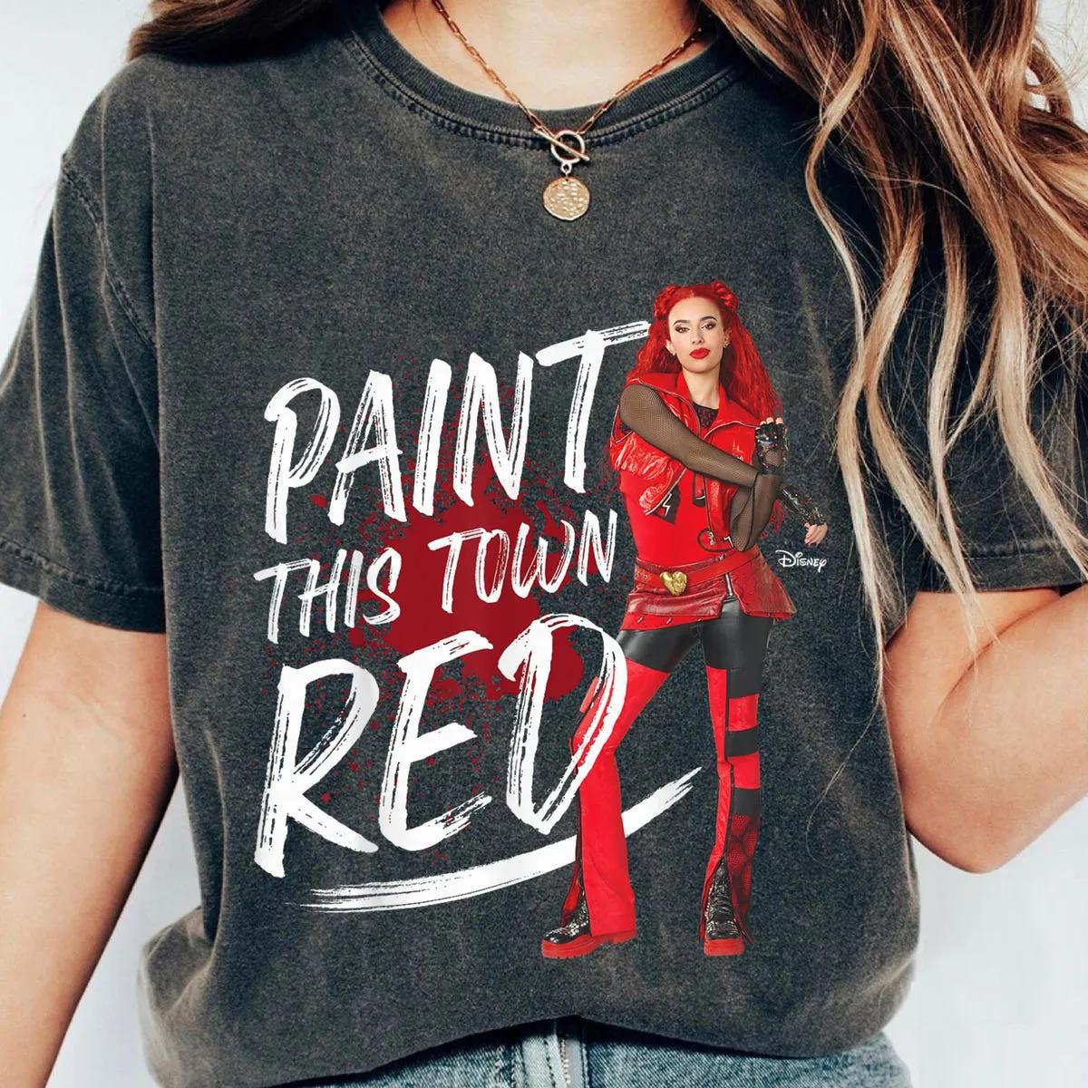 The Rise of Red Paint This Town Descendants 4 Disney Shirt 2 1