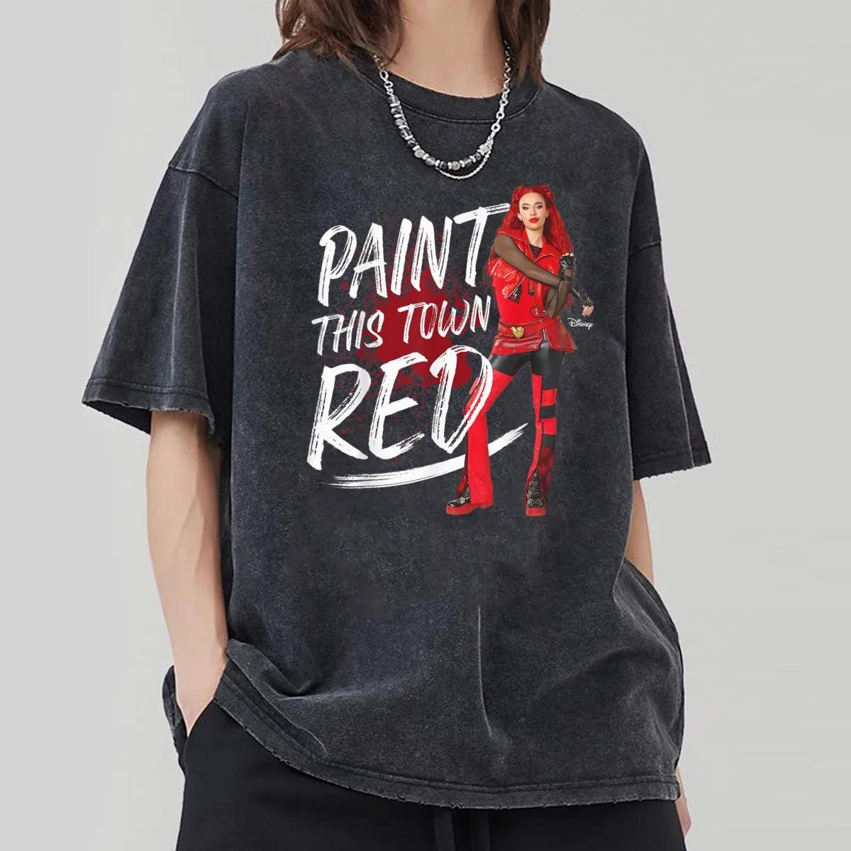 The Rise of Red Paint This Town Descendants 4 Disney Shirt 3 1