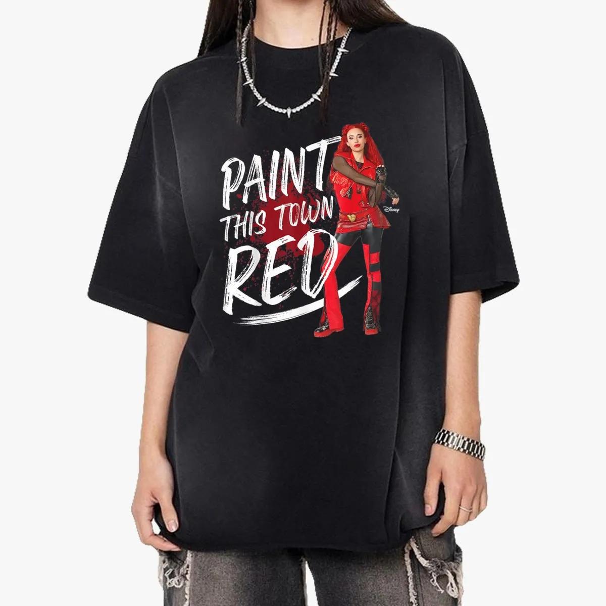 The Rise of Red Paint This Town Descendants 4 Disney Shirt 4 1