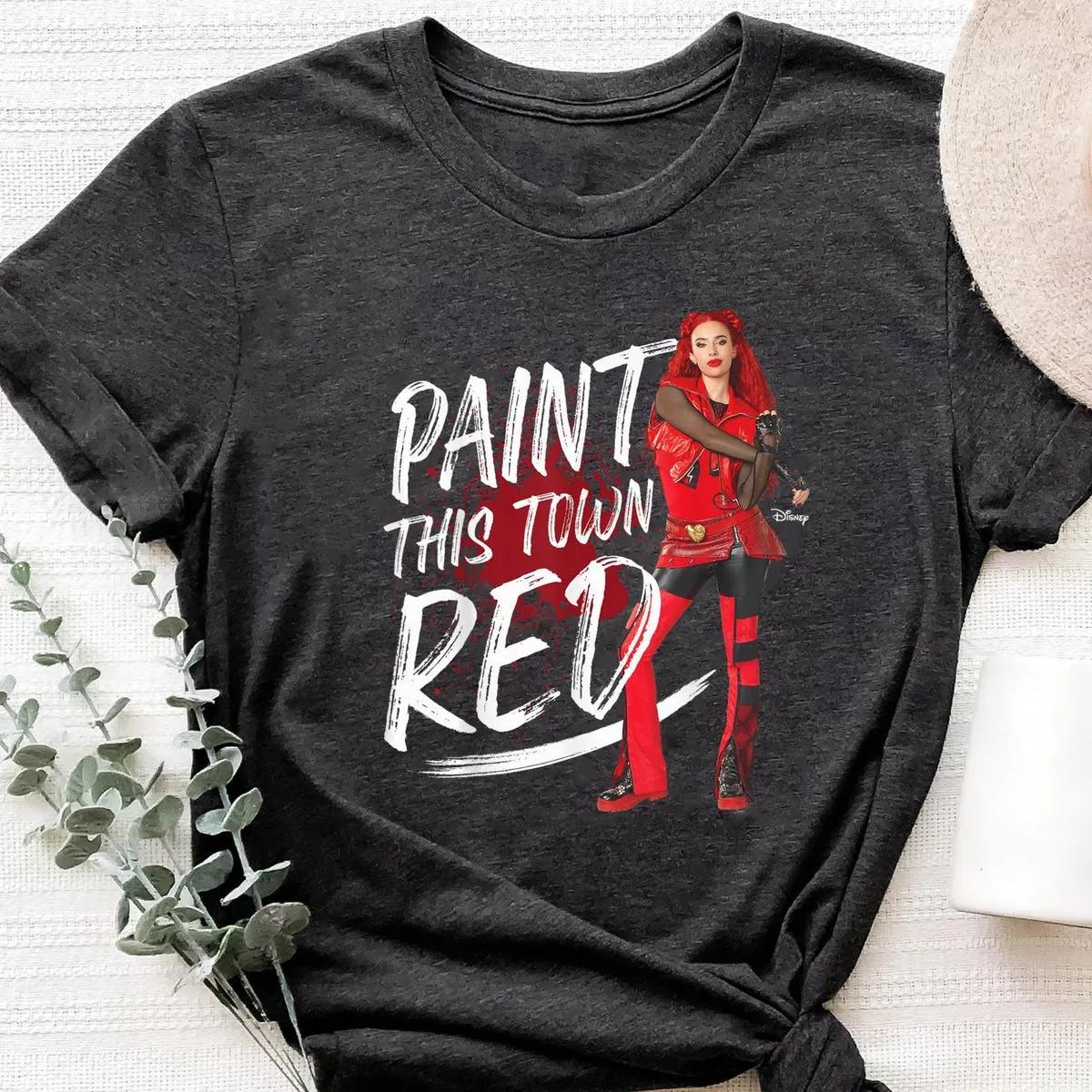 The Rise of Red Paint This Town Descendants 4 Disney Shirt 5 1