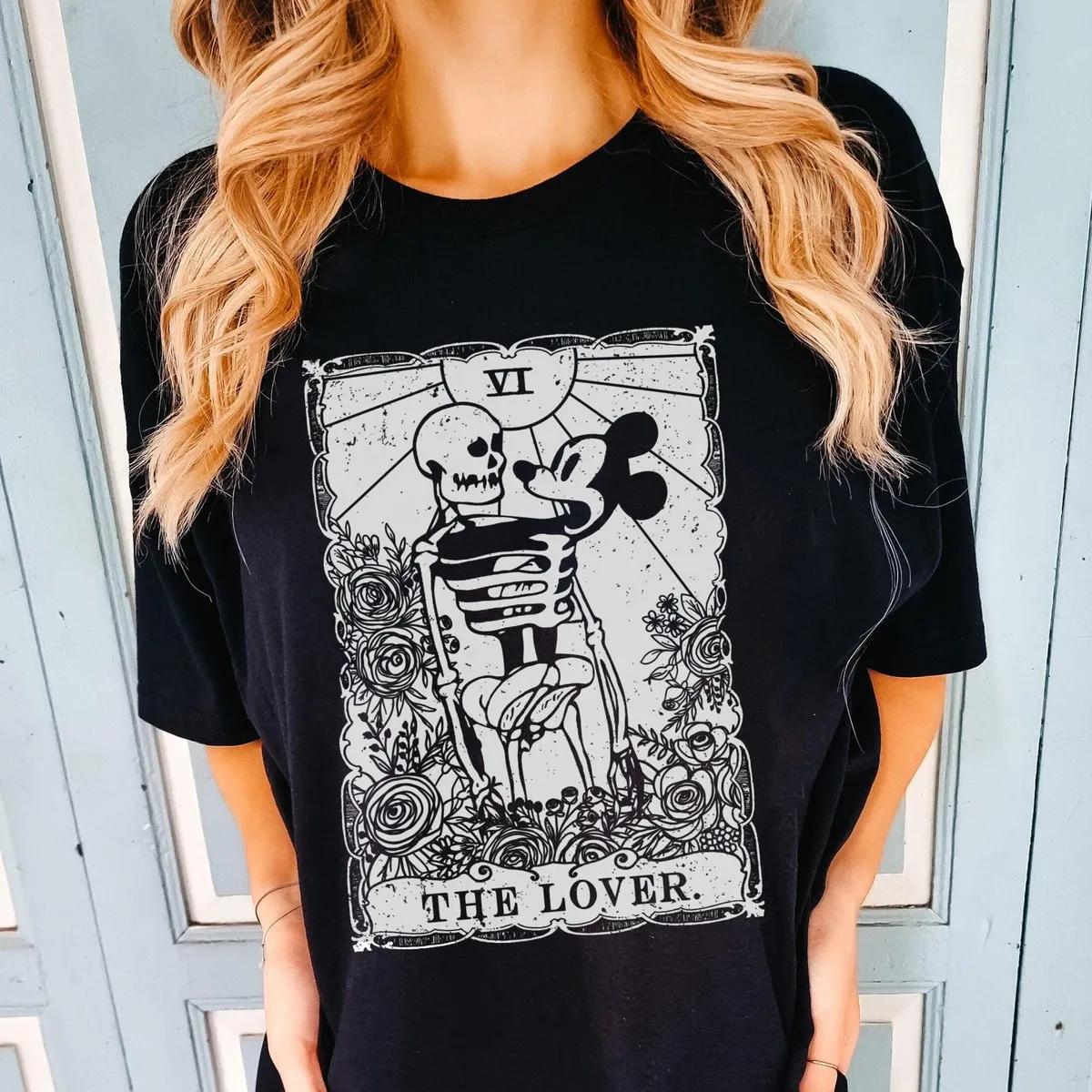 The Skeleton Dance Mickey Mouse The Lovers Tarot Card Disney Shirt 1 1