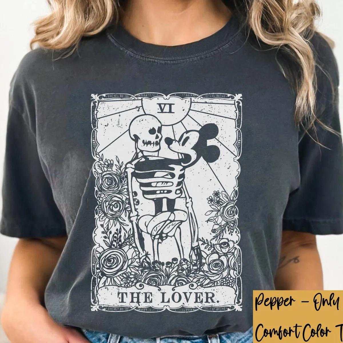 The Skeleton Dance Mickey Mouse The Lovers Tarot Card Disney Shirt 3 1