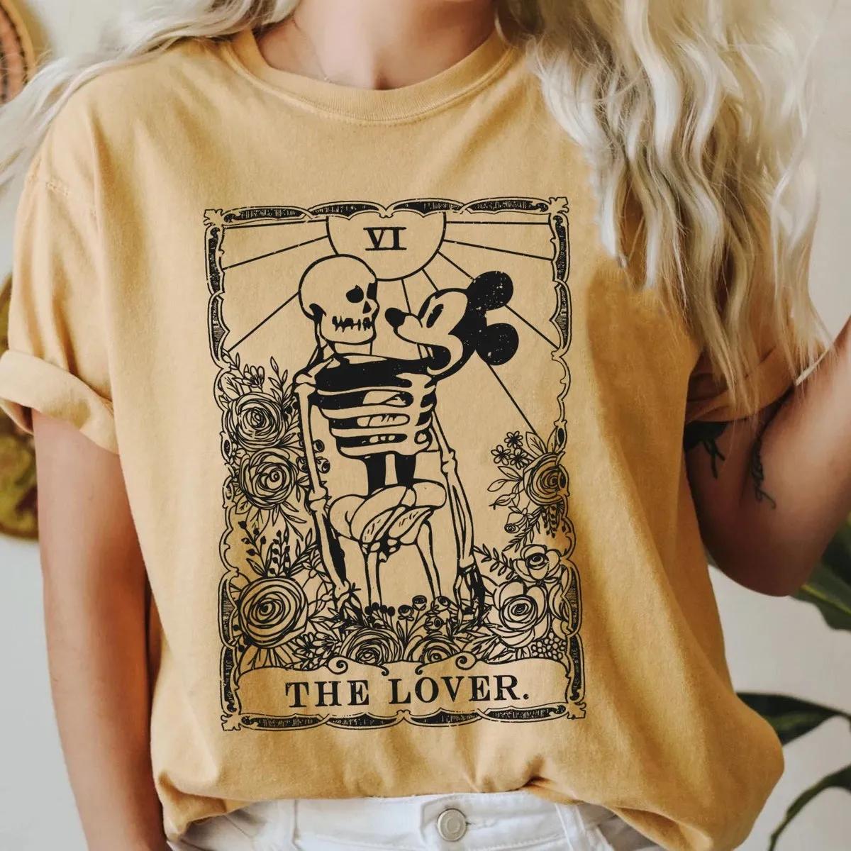 The Skeleton Dance Mickey Mouse The Lovers Tarot Card Disney Shirt 6 1