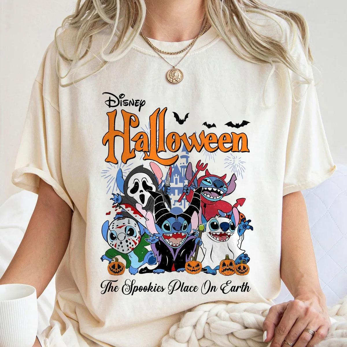 The Spookies Place On Earth Stitch Wear Halloween Costume Disneyland Shirt 2