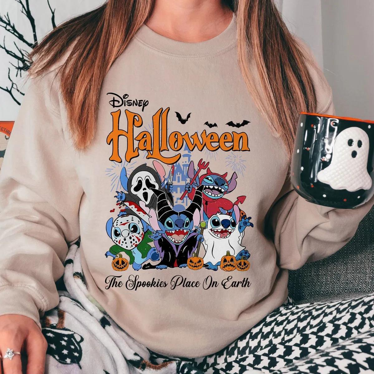 The Spookies Place On Earth Stitch Wear Halloween Costume Disneyland Shirt 3