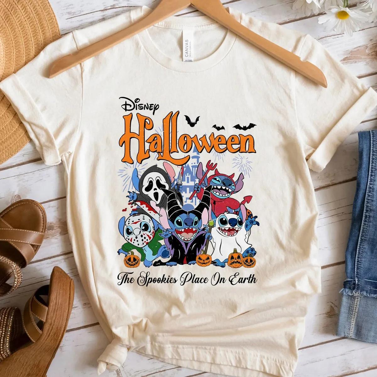 The Spookies Place On Earth Stitch Wear Halloween Costume Disneyland Shirt 4