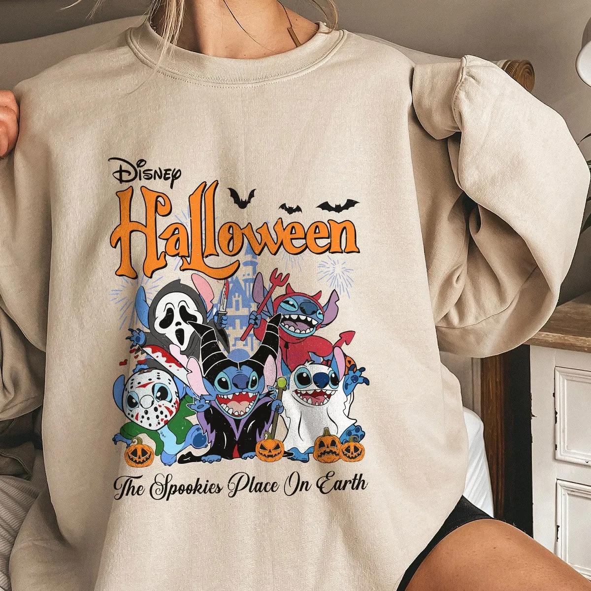 The Spookies Place On Earth Stitch Wear Halloween Costume Disneyland Shirt 5