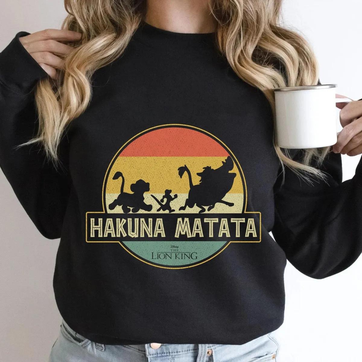 Timon Pumbaa Simba Lion King Gang Hakuna Matata Sunset Shirt 1