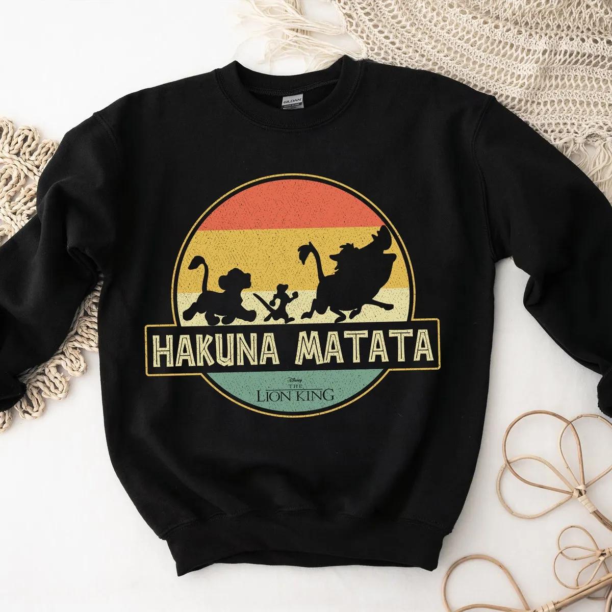 Timon Pumbaa Simba Lion King Gang Hakuna Matata Sunset Shirt 4