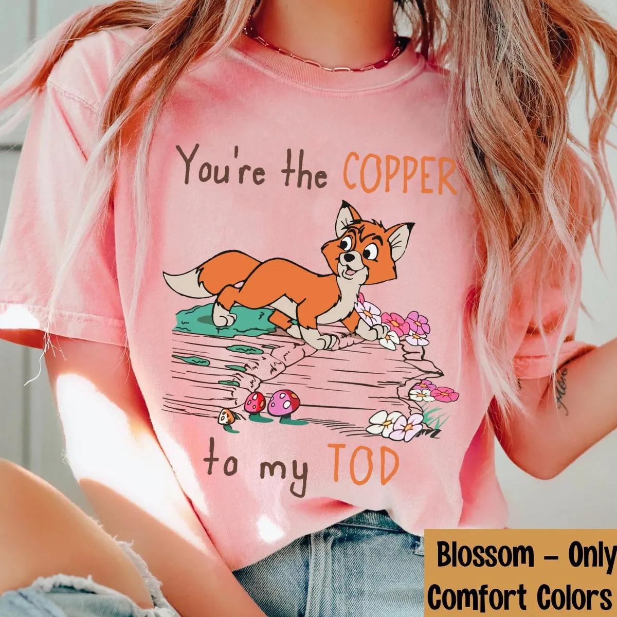 Tod and Copper Friends Matching Couple Shirt 2