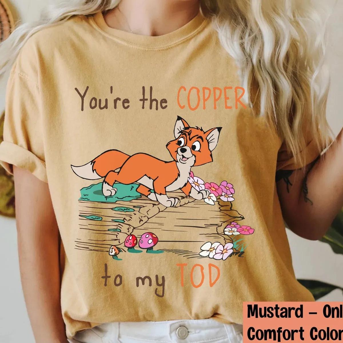 Tod and Copper Friends Matching Couple Shirt 3