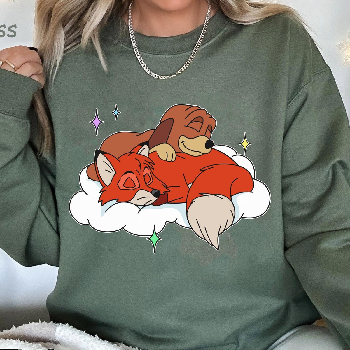 Tod and Copper Sleeping Disney Shirt 3