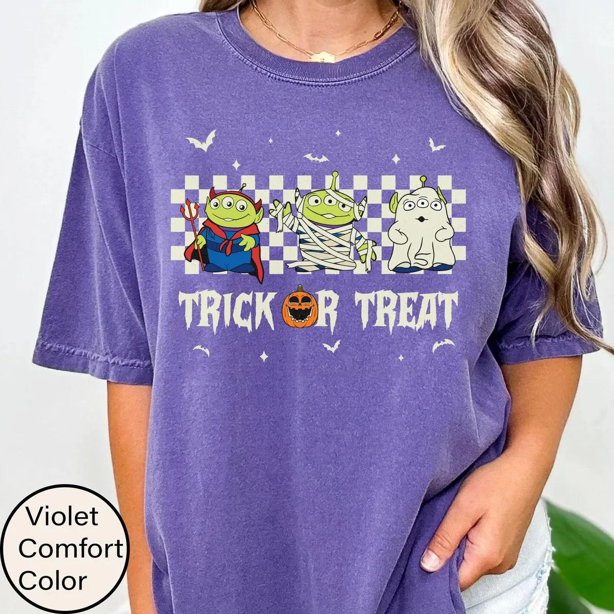 Toy Story Aliens Costume Boo Mummy Halloween Checkered Shirt 3 1