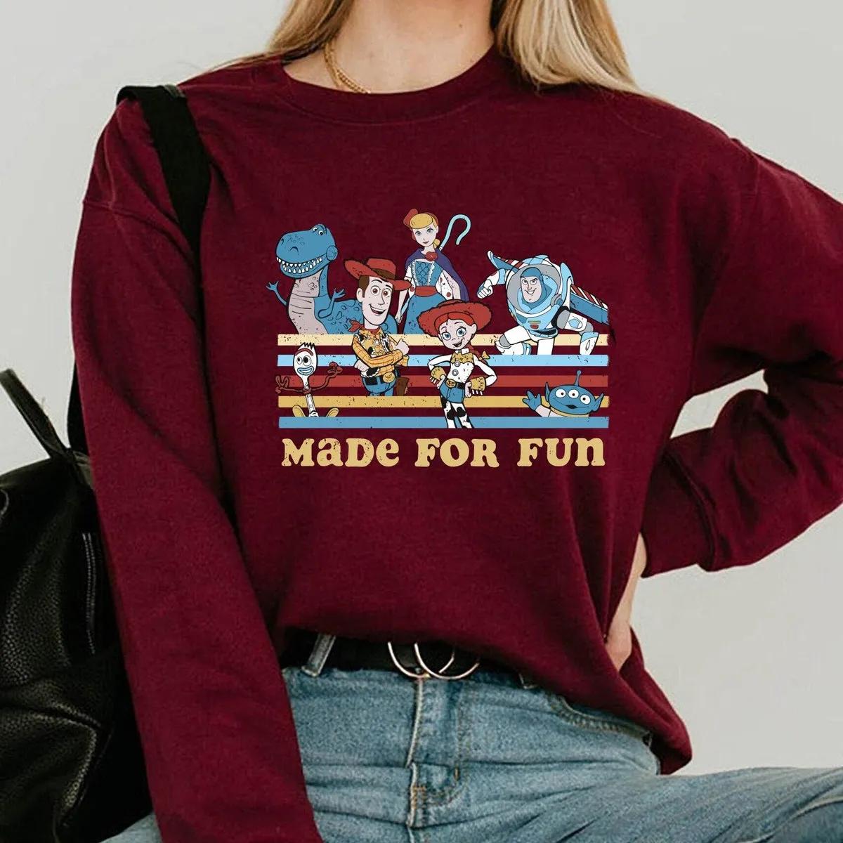 Toy Story Group Character Made For Fun Shirt 2