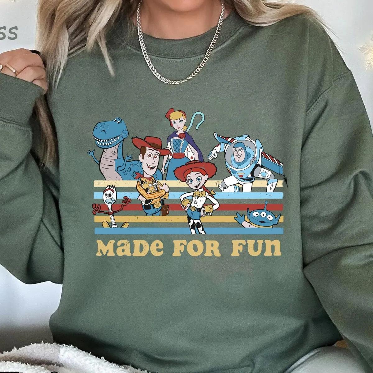 Toy Story Group Character Made For Fun Shirt 3