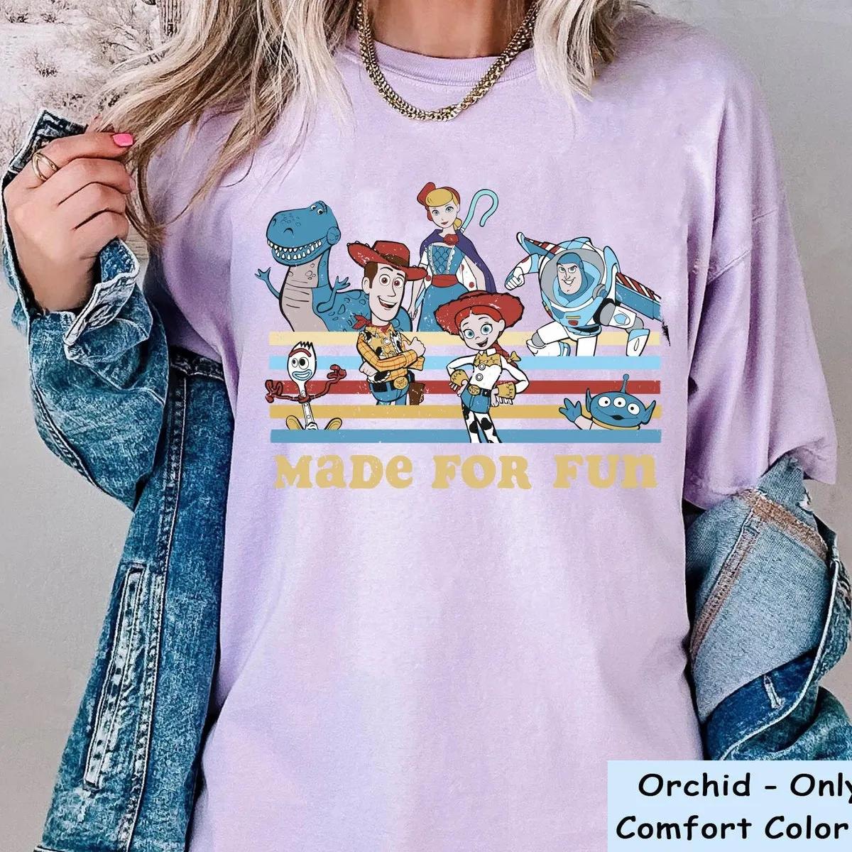 Toy Story Group Character Made For Fun Shirt 4