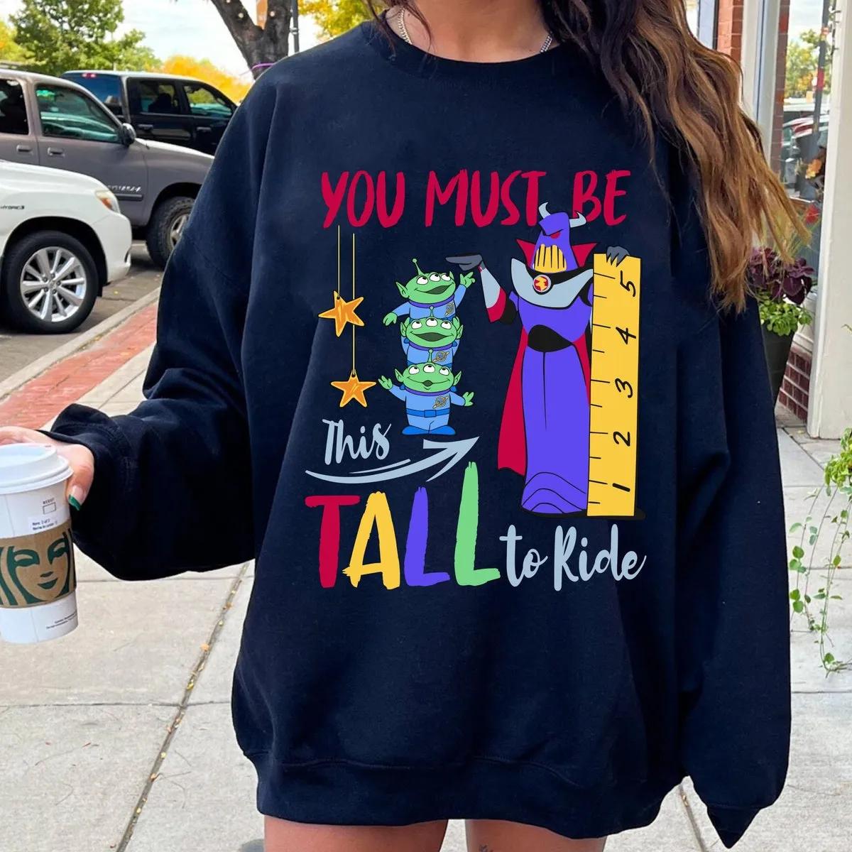 Toy Story Zurg Aliens You Must Be This Tall To Ride Shirt 5