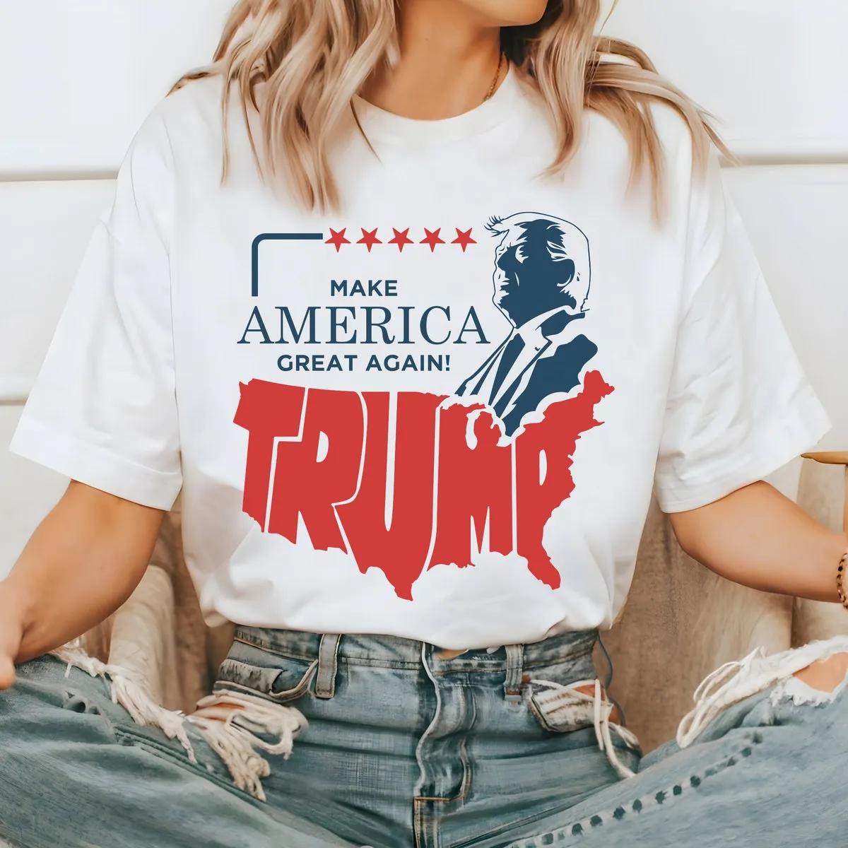 Trump American Flag Shirt Republican MAGA 2024 Tee 2